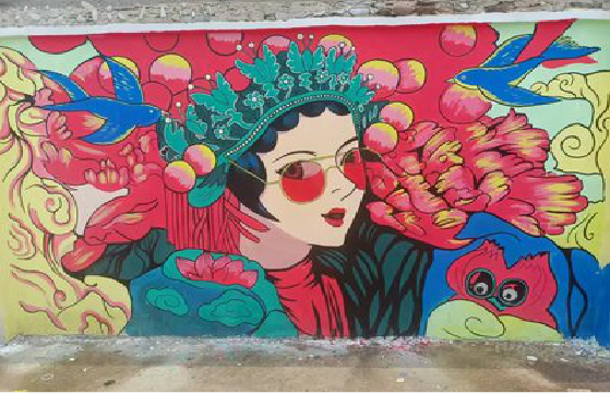  志丹墙体彩绘-网红墙