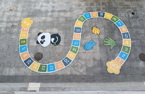  志丹地面游戏彩绘