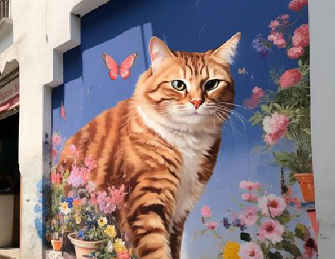  志丹自己绘制有个性的手绘墙